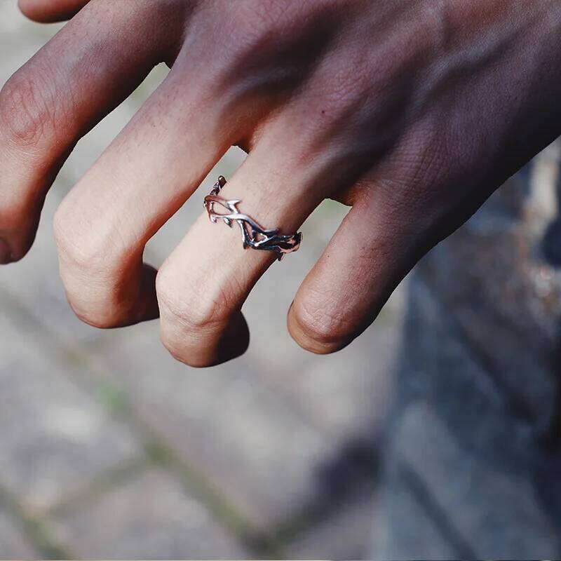 Vintage Ins Style Adherence Men's Women's Rings with Branches, Thorns, Couples' Ring Gifts, Fashion and Personality H260312