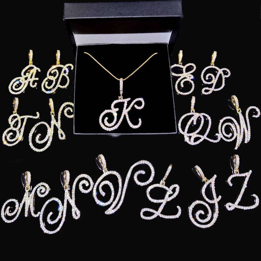 Flatfoosie New A-Z Cursive Initial Name Pendant For Women Simple Rope Chain Letter Necklace Fashion Jewelry Gift H260312