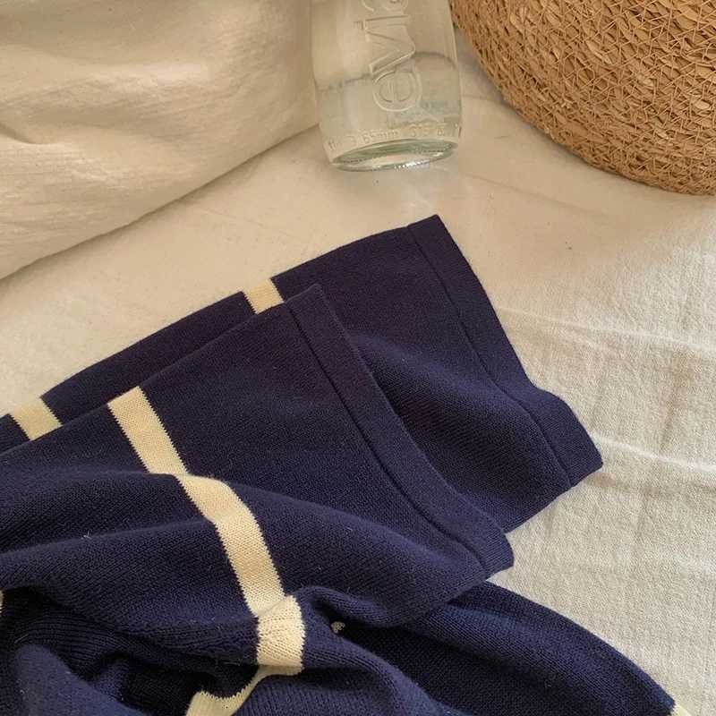 Spring Summer Women Dresses Polo Shirts Women Cotton Clothing Short Sleeve Striped Casual Long Dress for WomenT260314