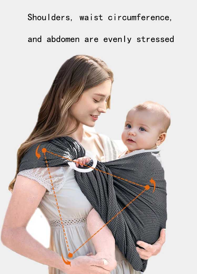 Ergonomic Sears Double-Ring Baby Carrier Adjustable Front-Facing Mesh Breathable Child Outing Backpacker Infant Carrier Straps X260313