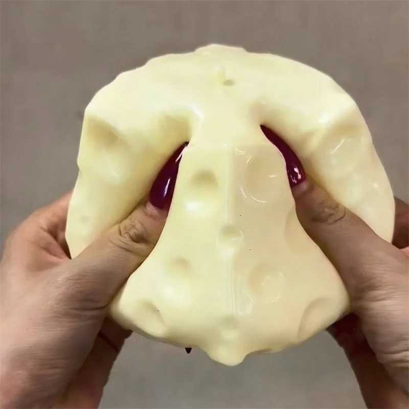 Jumbo Cheese Cube Stress Ball Big Cheese Shapeable Squeeze Ball Non-Bounce Fidget Toy ASMR Sensory Anti-Stress Festival Gift H260313