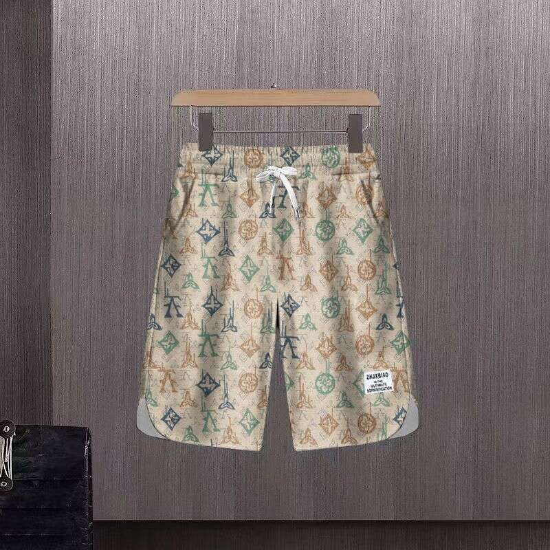 Summer New Fashion Trend Printed Short Sleeve T-shirt Sports Suit Men Loose Comfortable Breathable Plus Size Two-Piece Set 4XL Asia Size