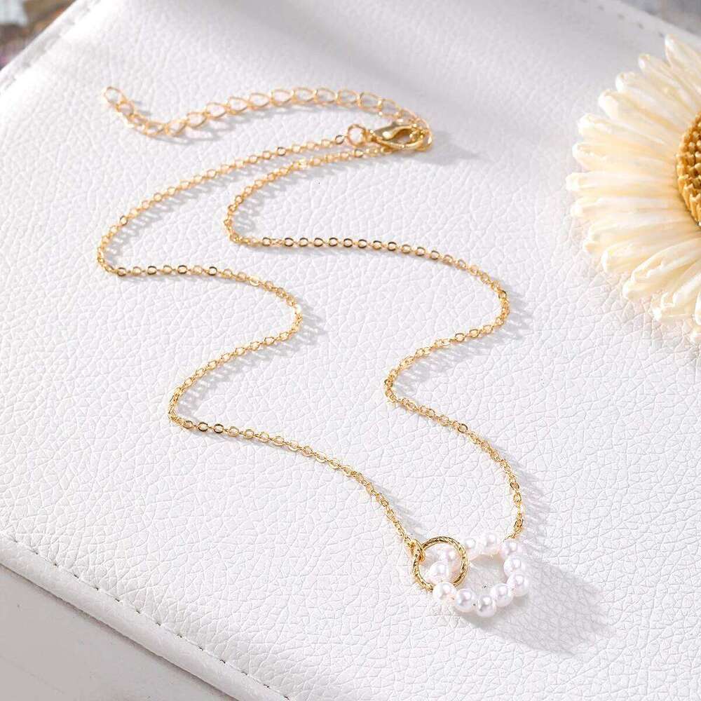 FNIO Y-shaped Collarbone Pendant Long Irregular Cross Knotted Chain Necklace Holiday Gift for Women Jewelry H260312