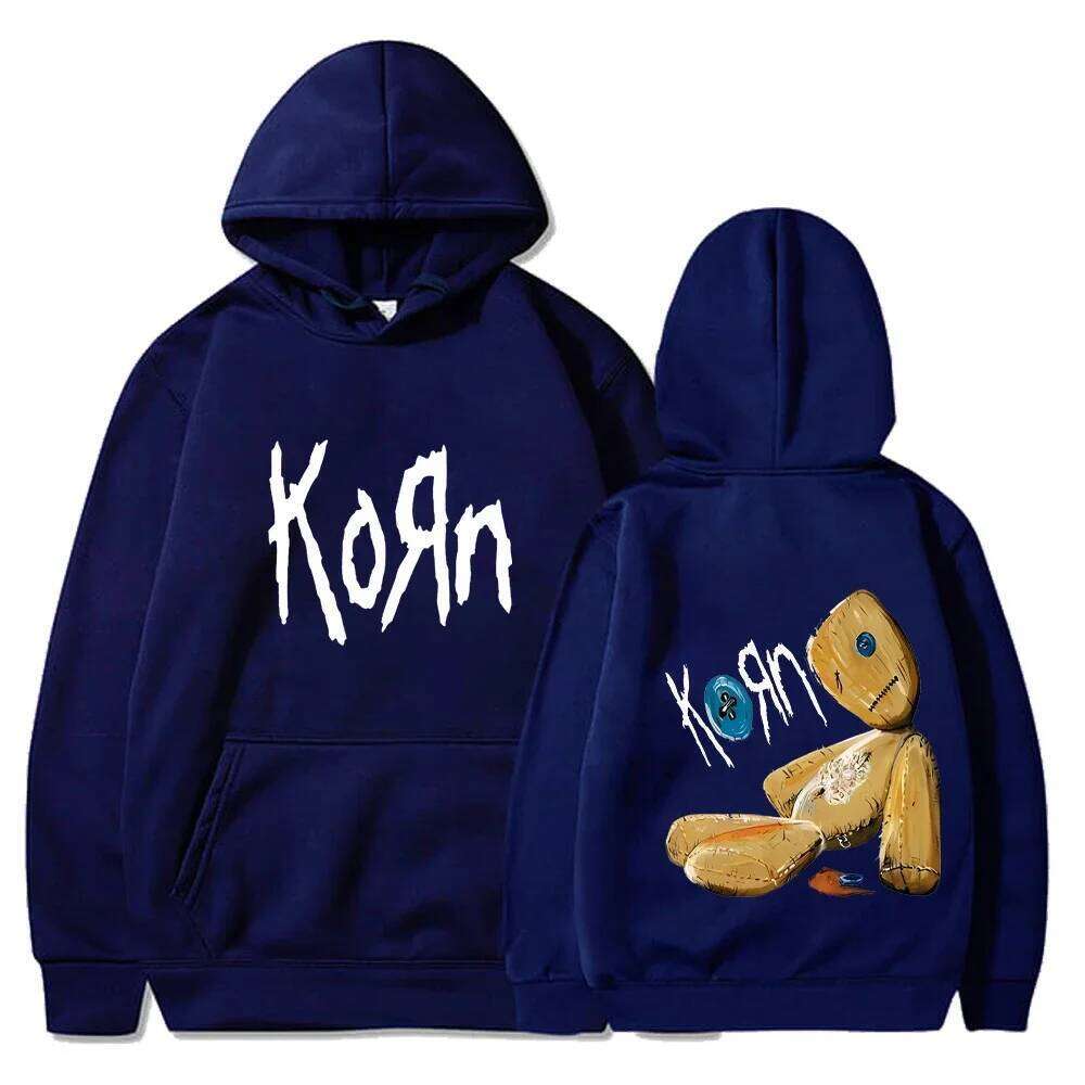 Korn Rock Hoodies WORLD TOUR Music Metal Print Sweatshirts Harajuku Hooded Pullover Men Women Hip Hop Streetwear Fashion Coats Z260315
