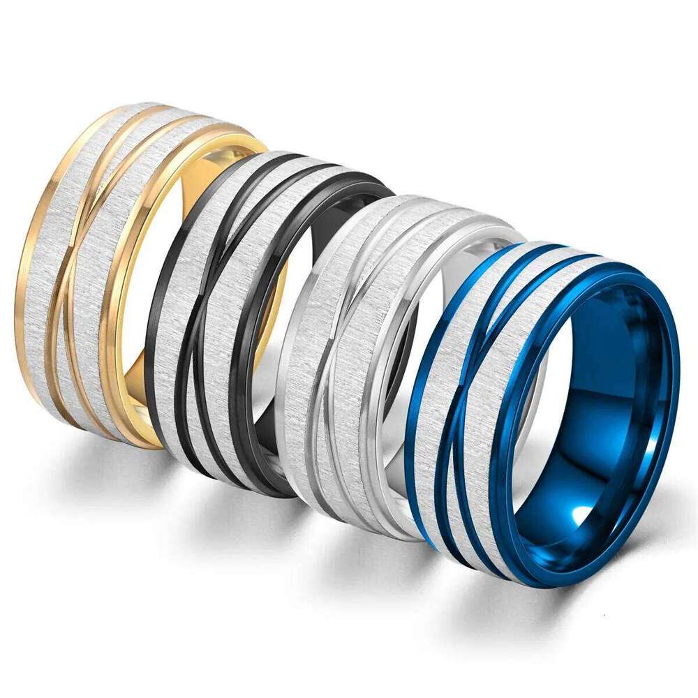 Fashion Couple Wedding Band Valentine's Day Gift Charm Zirocon Set For Women Trendy Stainless Steel Men Rings H260312
