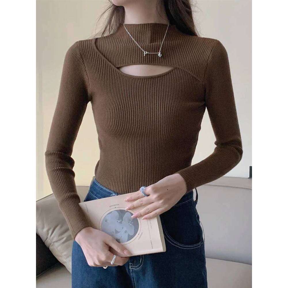 Autumn Winter Sexy Hollow Out Women Sweaters Slim Vintage Jumper Soft Warm Pull Female Casual Turtleneck Pullovers Knitted Tops Z260313