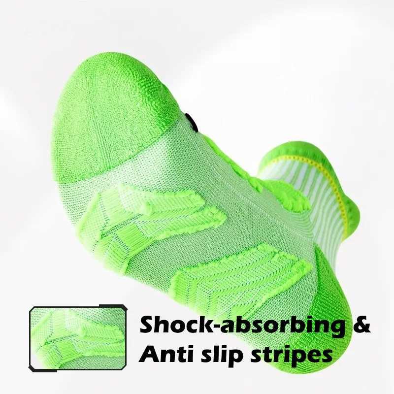 Wear-resistant Sports Socks for Men Youth Anti Odor Thicken Mid-calf Socks Anti-slip Marathon Running Cycling Hiking Socks 39-48 D260313