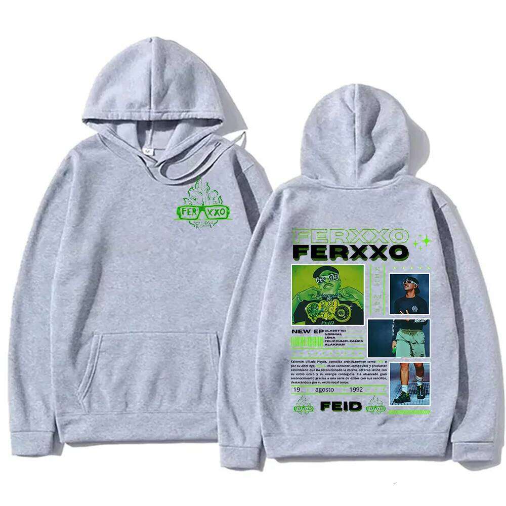 Rapper Feid Ferxxo's Adult Men's Hooded Sweatshirt Features A Hip-hop Retro Fashion Casual Autumn Winter Streetwear Collection Z260314