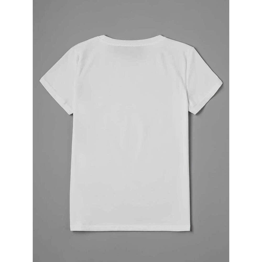 Women's Love Heart Letter Graphic Tee Casual Crew Neck Short Sleeve Top Creative Simplicity Summer Spring Z260314