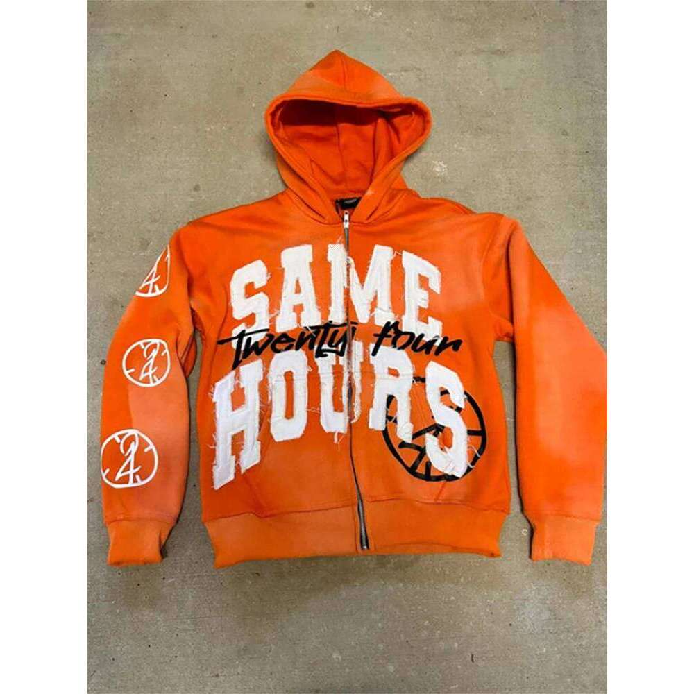 Y2K Streetwear Zip Up Mens Womens Hip Hop Gothic Graffiti Pattern Print Oversized Hoodie New Harajuku Retro Sweatshirt Z260314