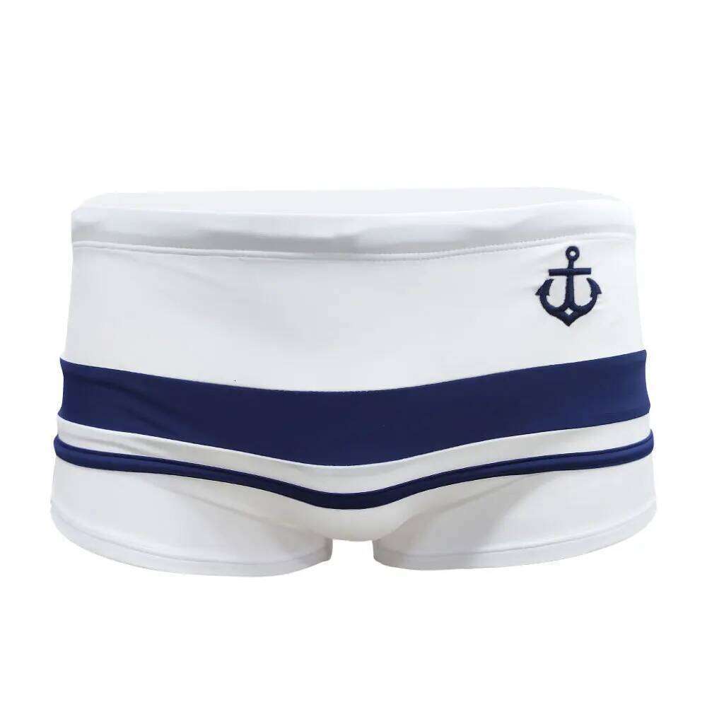 Men's splicing men's boxer trunks, fashionable and sexy low waist swimming trunks Z260313