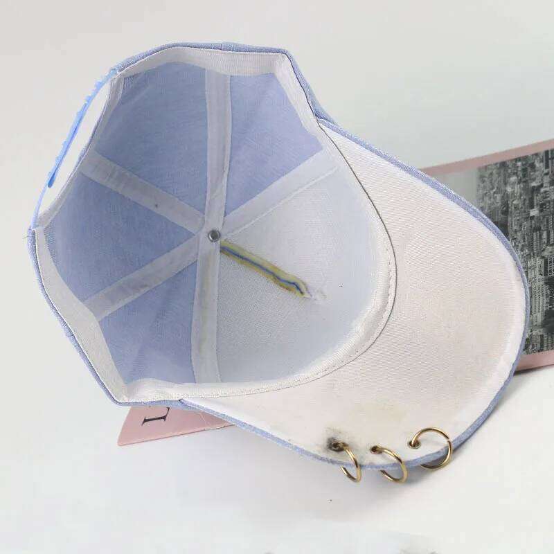 Ladies Casquatte Metal Three Ring Sun Summer Hat For Women Butterfly Diamond Studded Outdoor Baseball Cap Z260313