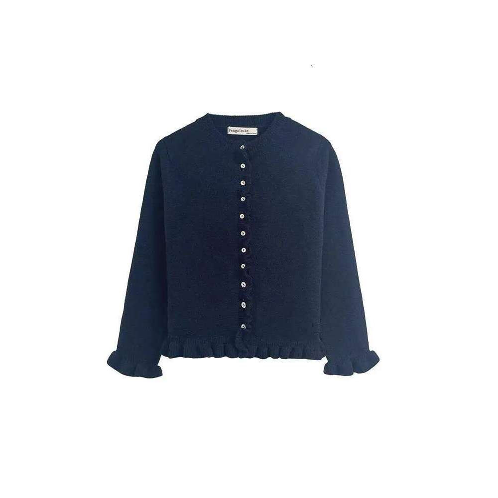 Women's 2025 Autumn Winter Lamination O-neck Long sleeve Striped Sweater Lady Elegant Knitted Simple Buttons Cardigan Z260313