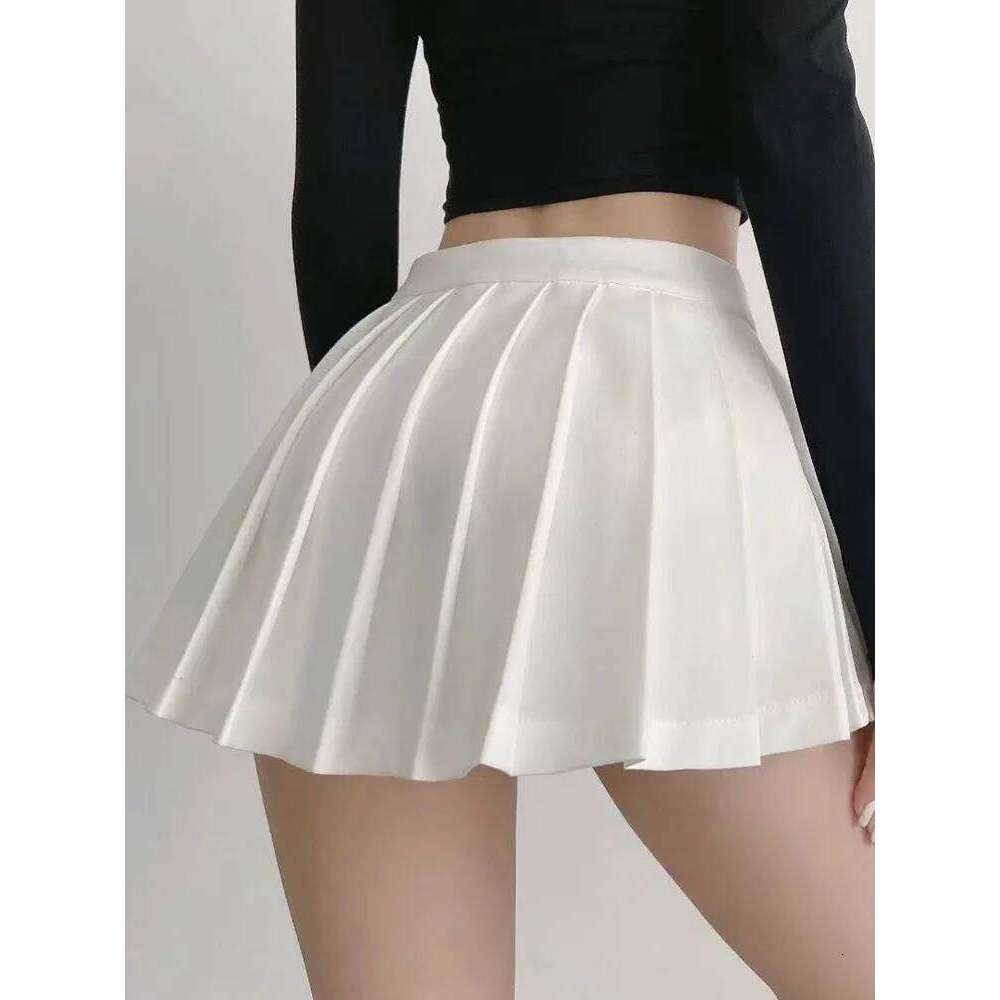 Sexy Women Pleated High Waist Summer Vintage Mini Skirts Korean Tennis Student White Designed Dance Skirt Z260314