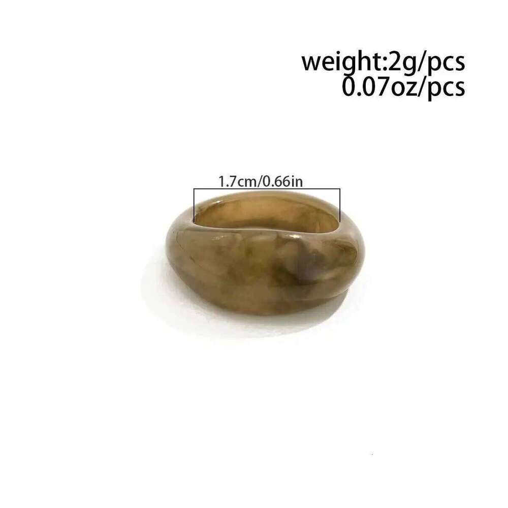 Ingemark 4 Colors Y2K Boho Resin Acrylic Irregular Finger for Women 2025 New Trend Simple Knuckle Rings Aesthetic Jewelry H260312
