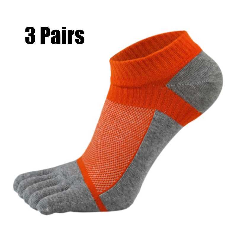 3 Pairs Five Finger Ankle Socks Cotton Mens Casual Mesh Breathable Comfortable No Show Socks With Toes D260313
