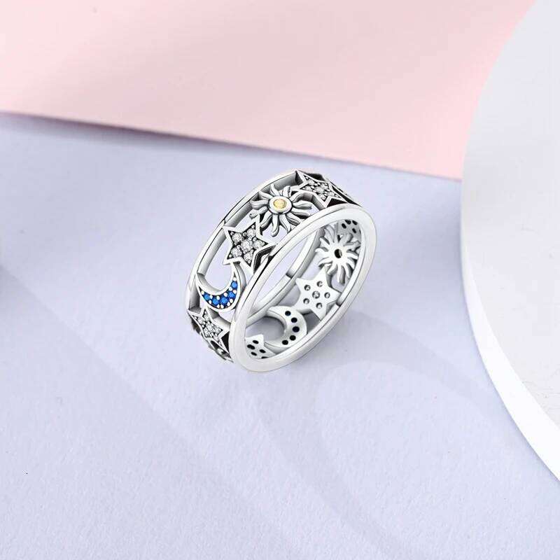 Shooting Stars Open Rings Sterling Silver Woman Plata De Ley 925 Star Couple Suit Ring Party Festival Gifts H260312