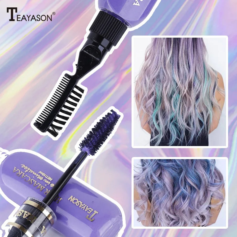 13 Colors Disposable Hair Dye Mascara Convenient Time-saving White Blue Dye Color Pick Dye Color Multi-color Makeup Cosmetics 260304