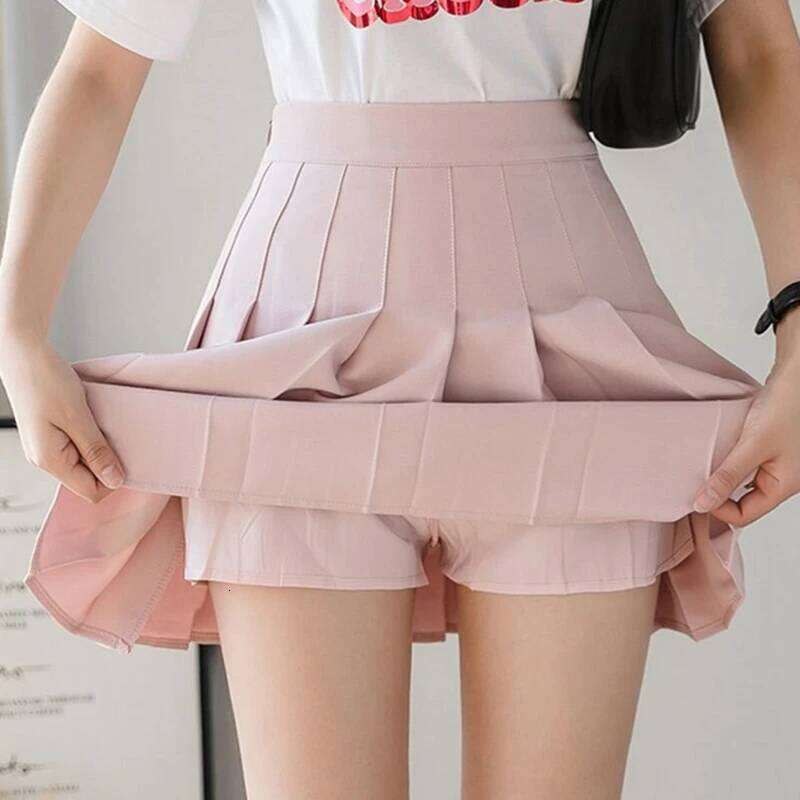 2023 Autumn Korean Shorts Women High Waist Sexy Mini School Short Pleated Kawaii Japanese Pink Skirt Female Spring Z260314