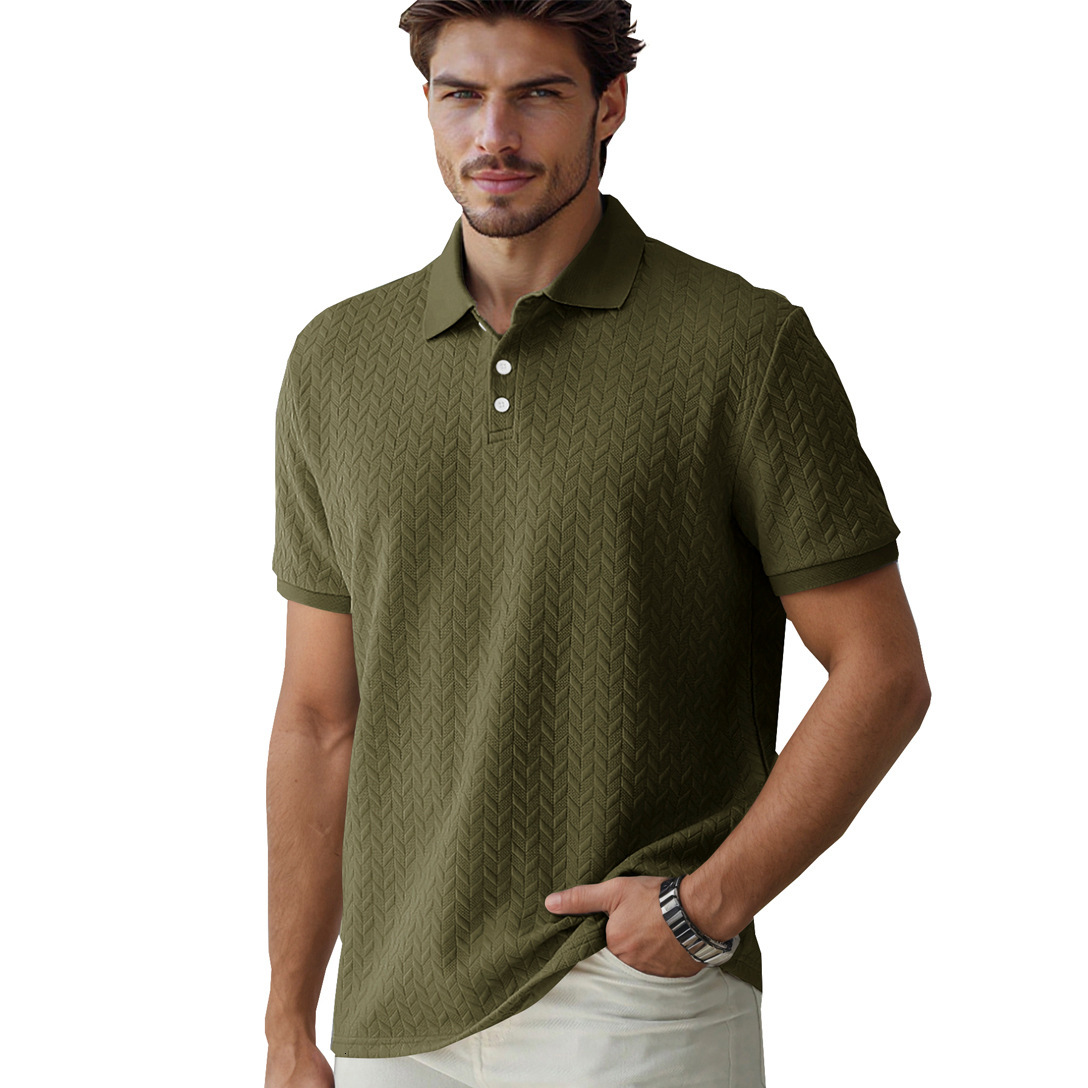 Men's Summer Heavy Jacquard Collar Designer Hoodie Casual Business Polo Shirt Polo Men's T-shirt Designer Shirt Short Sleeve