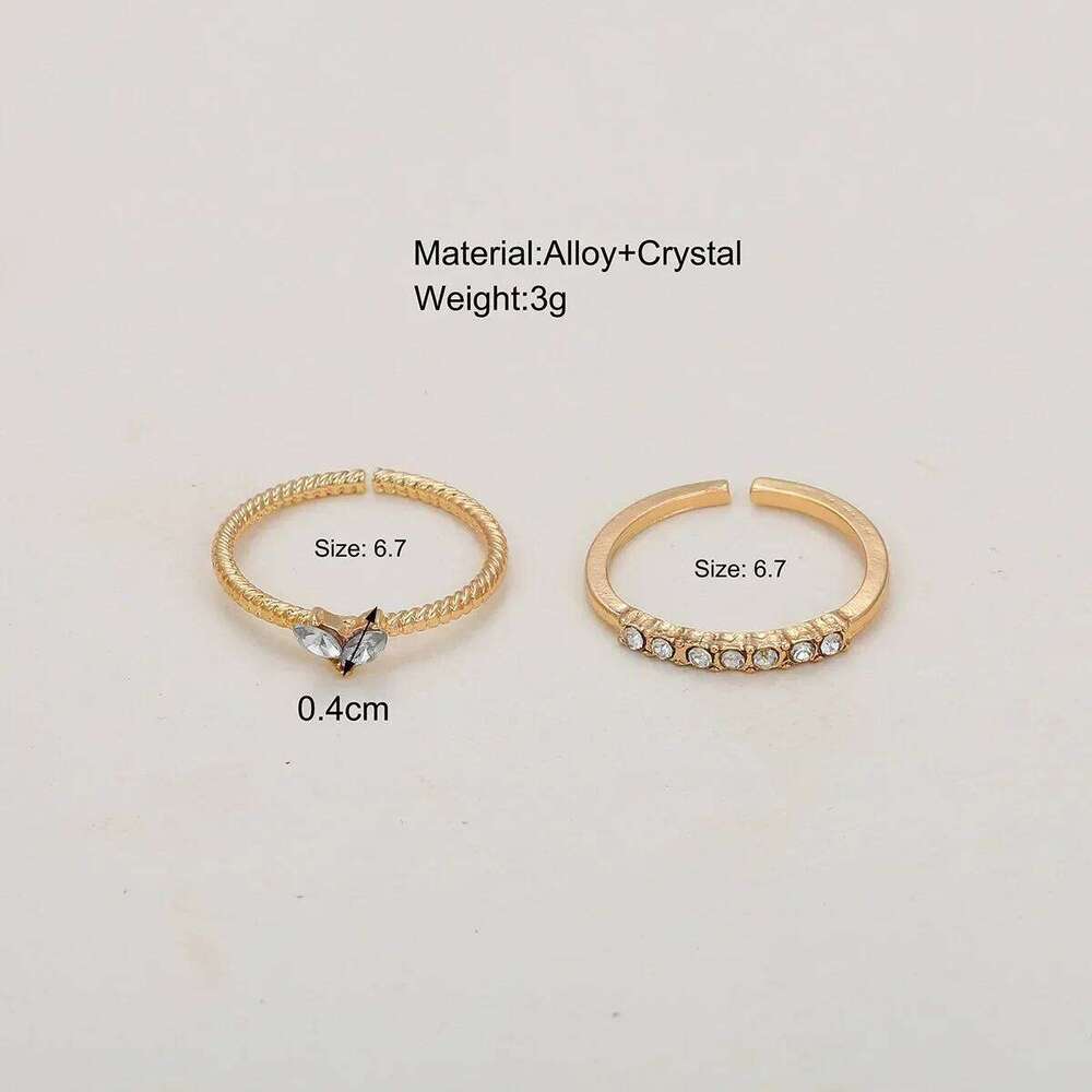 Luxury Zircon Heart Rings for Women Opening Adjustable Weave Rhinestone Ring Engagement Wedding Jewelry Fashion Girlfriend Gifts H260312