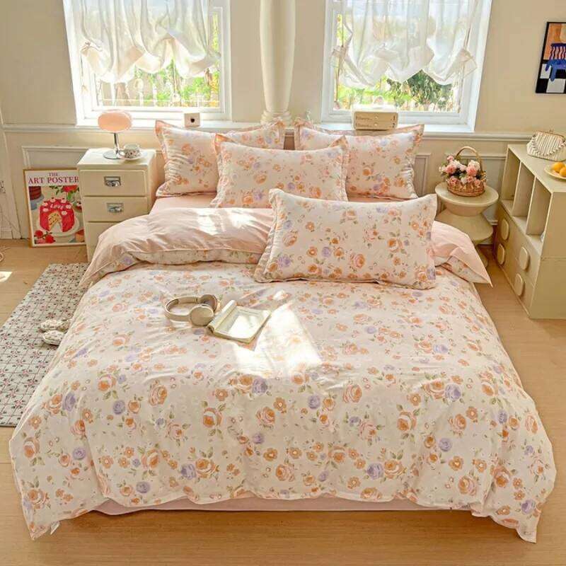2025 new cotton printing four-piece quilt cover student dormitory single bed sheet bedding three-piece set H260312 - view 7