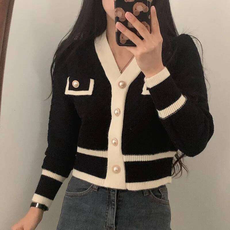 Retro Women Cardigan Jacket Autumn Winter Women's Knitted Sweater Single-breasted Long Sleeve Knitwear Outerwear Z260313