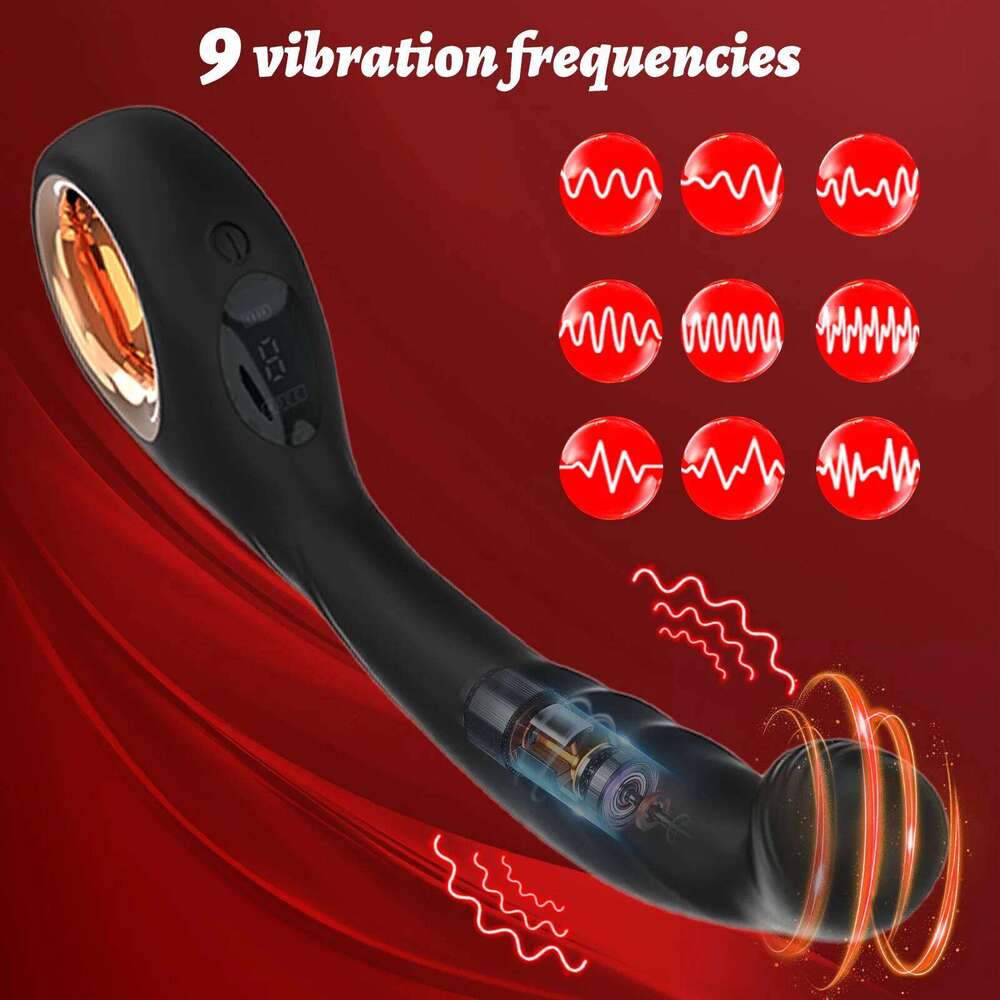 Handheld LCD Butt Vibrator G-spot Stimulator Vibrating Anal Plug Electric Dildo Prostate Massager Sex Toys For Men Women 26H0313