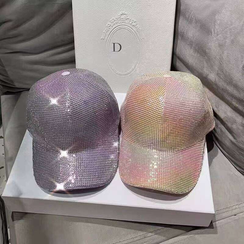 Gold 2023 new rhinestone empty luxury women's hat autumn fashion Baseball cap gorra hombre Z260314