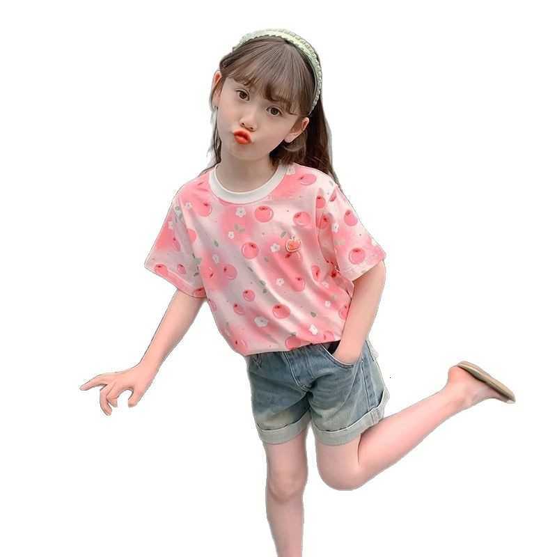 Women's T-Shirt Cool Feeling Girls' Short Sleeve T-Shirt Summer New Children's Top Girls' Summer Thin Casual Half Sleeve T-Shirt
