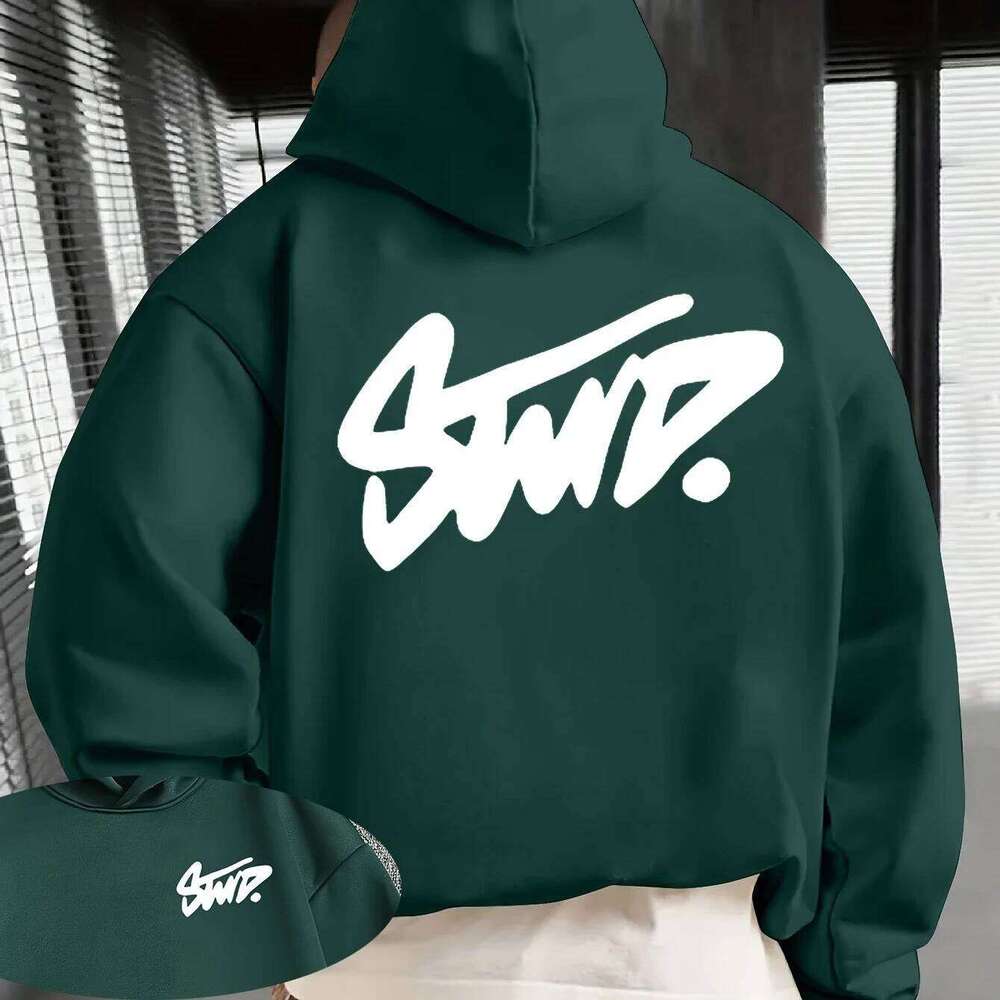 2026 new autumn and winter Y2K men's casual personalized long-sleeved hooded shirt. Traditional fashion solid-color Z260314