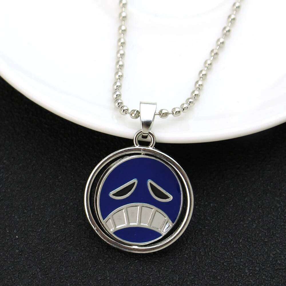Ace Necklace for Women Men Anime Metal Necklaces Jewelry Rotating Pendant Chains Choker Collares Charm Gift H260312
