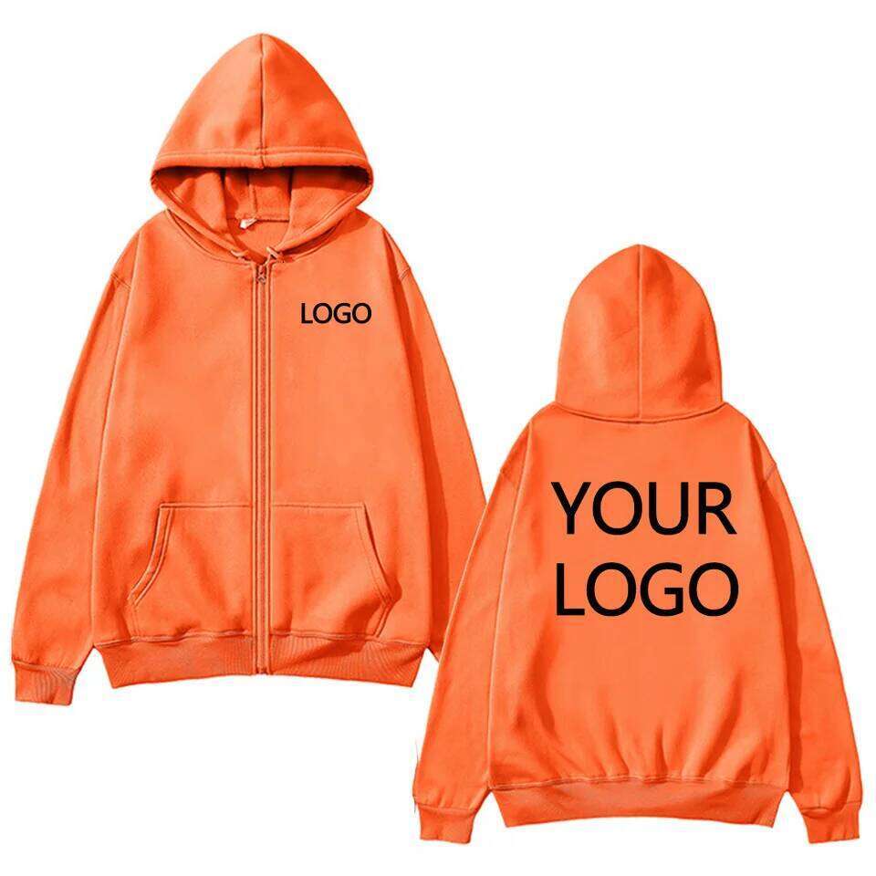 DIY Personalised customised logo, men's street zip front sports sweatshirt, women's casual knitted hoodie, couple's gift Z260314