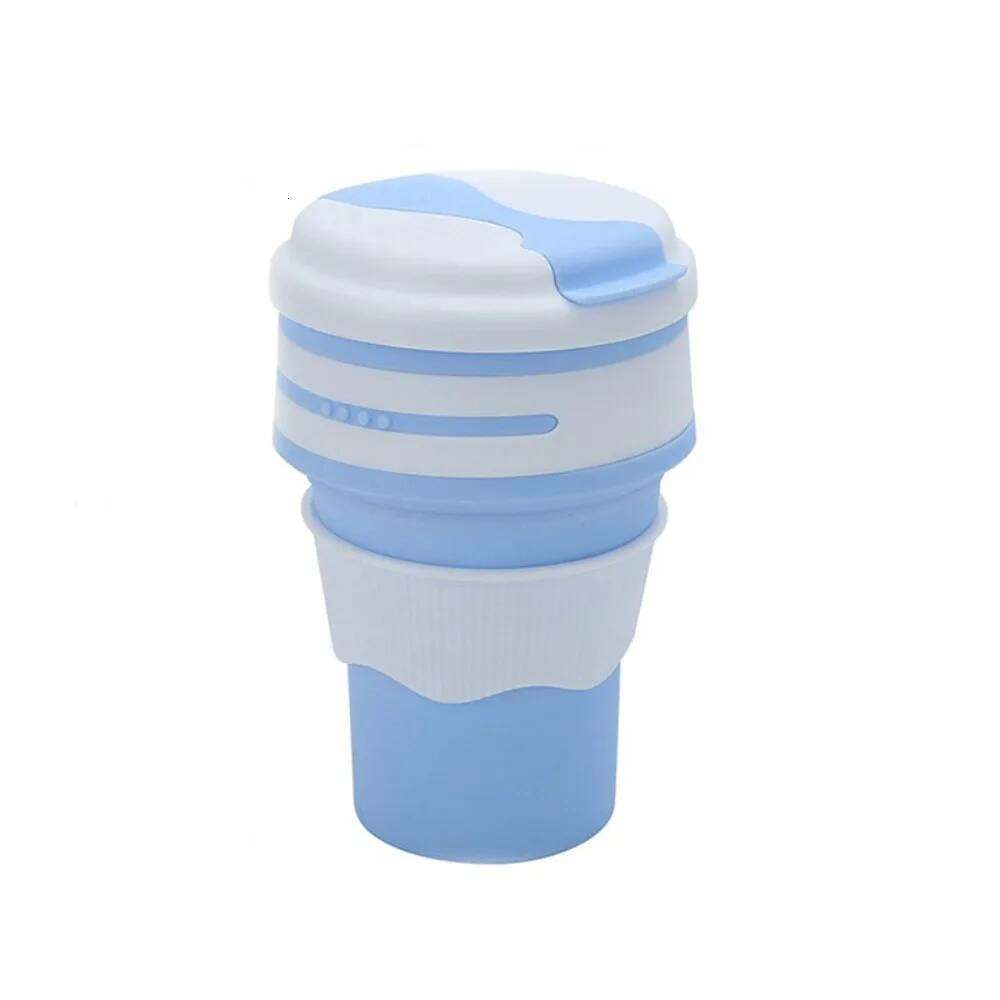 350ml Folding Water High Temperature Resistant Reusable Silicone Tea Coffee Cup Drinkware Leak-proof Z260314