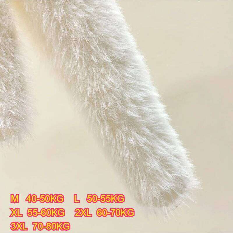 Fuzzy Pullover Women Soft Plush Solid Color Simple Sweater White Mink Fur Sweet Loose-Fit Warm Sweaters Knitwear Jumpers Z260313