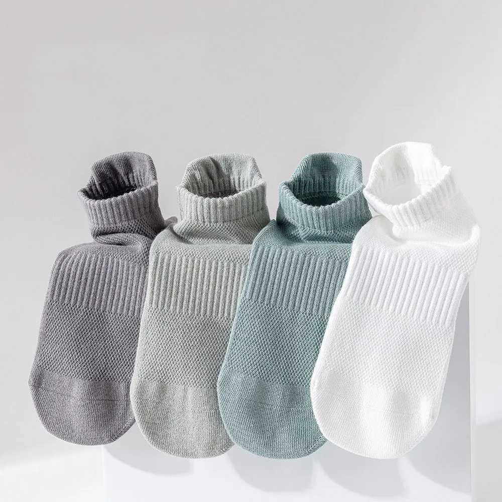 Yoga Socks Men Cotton Thin Silicone Non-slip Grip Pilates Low-ankle Sock D260313