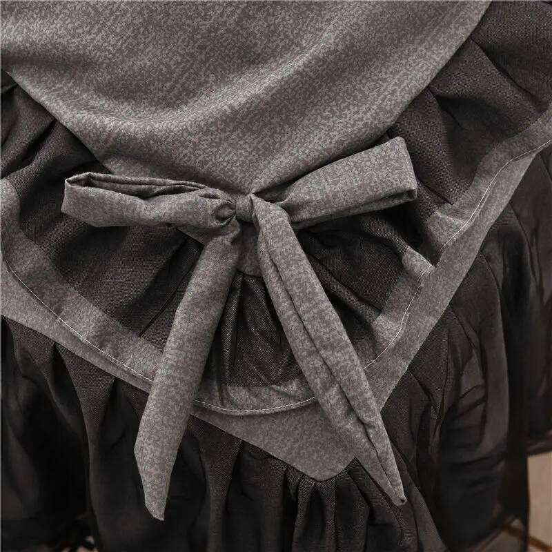 Korean Bed Skirt Bedding Sets with Ruffled Edges Thickened Princess Brushed Quilt Kit Solid Skin-Friendly Breathable Bedclothes H260312 - view 5