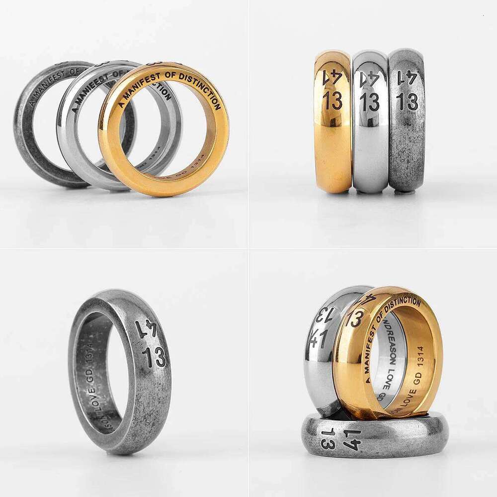 Retro 1314 Couple rs Stainless Steel Men Women Wedding Engagement Rings for Girl Boyfriend Jewelry Creativity Gift Wholesale H260312