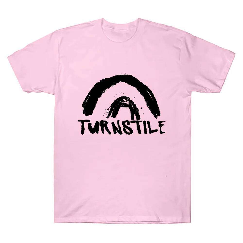 DOUBLE RAINBOW Tee Turnstile Band Shirt Short Sleeve T-shirt Unisex Clothing Graphic Print Rock Streetwear Y2K Z260314