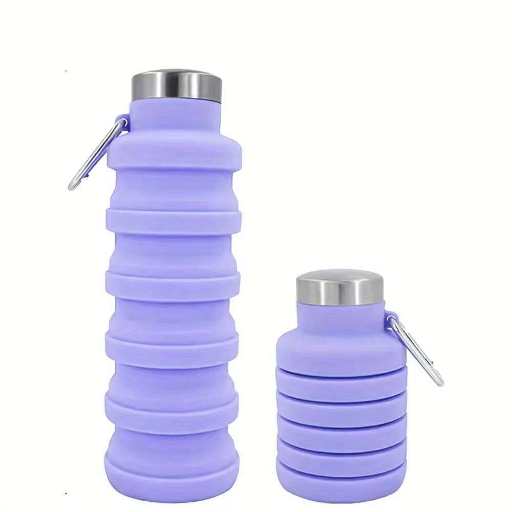 1pc Collapsible Water Bottle, Reuseable BPA Free Silicone Foldable Bottles Portable Hiking Cup For Outdoor Mountaineering Tours Z260313