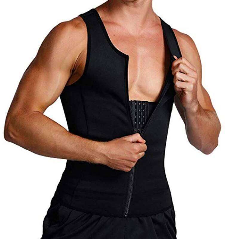 Men Compression Vest for Slimming Sauna Sweat Body Shaper Tight Undershirt Tummy Control Girdle Weight Loss Waist Tops 26Y0313