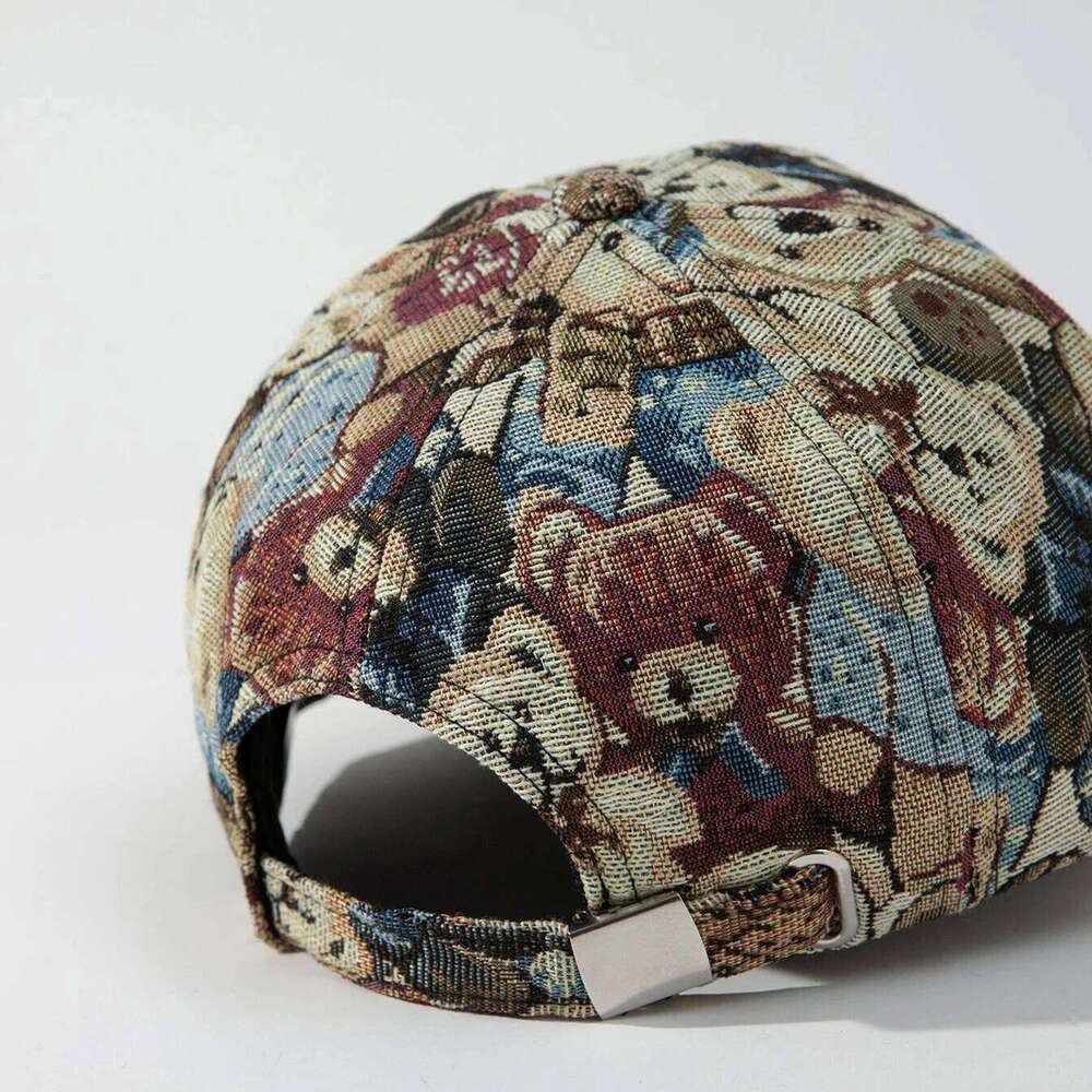 Fashion trend full print cartoon cute bear baseball cap personality casual sunshade hat suitable for daily collocation Z260313