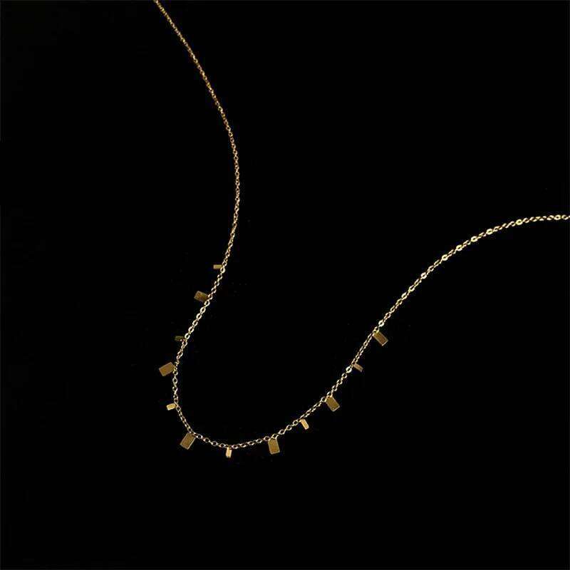 316L Simple stainless round small hanging piece necklace titanium steel jewelry wholesale necklaces for women H260312
