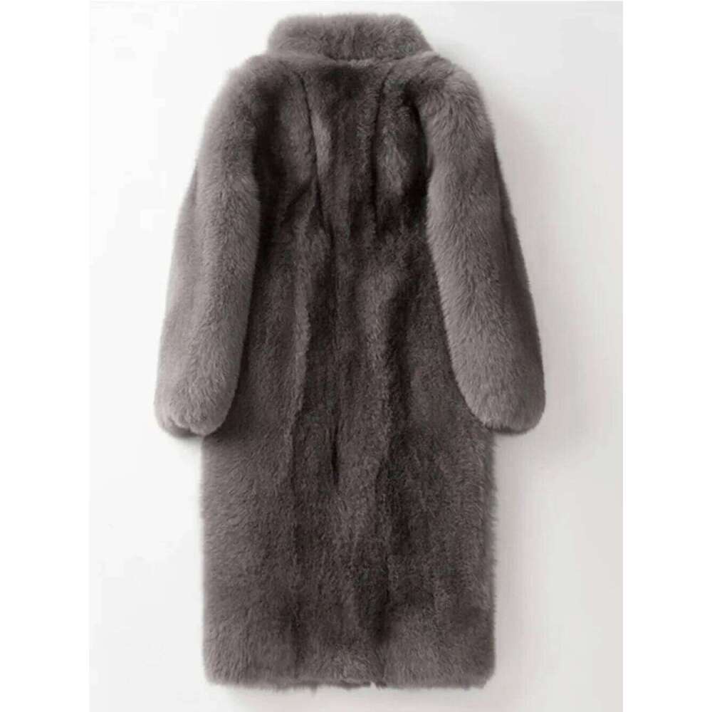 Men Faux Winter 2025 Thicken Fluffy Sleeve Warm Outerwear Luxury Fur Bontjas Jackets Long Windbreaker Coat Z260313