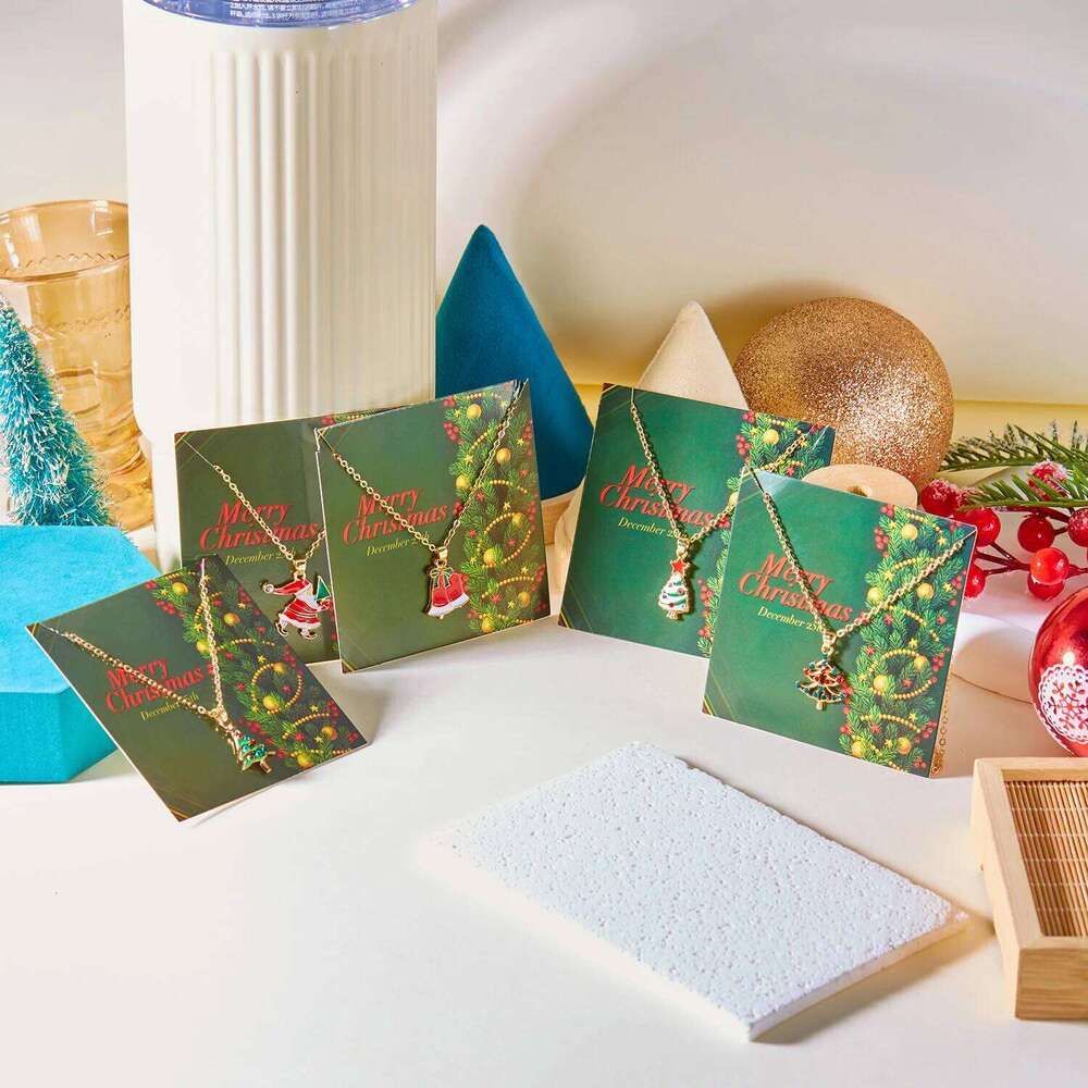 This Year's New Design Collection Christmas Snowflake Old Man Tree Pendant Necklace Party Holiday Jewelry H260312