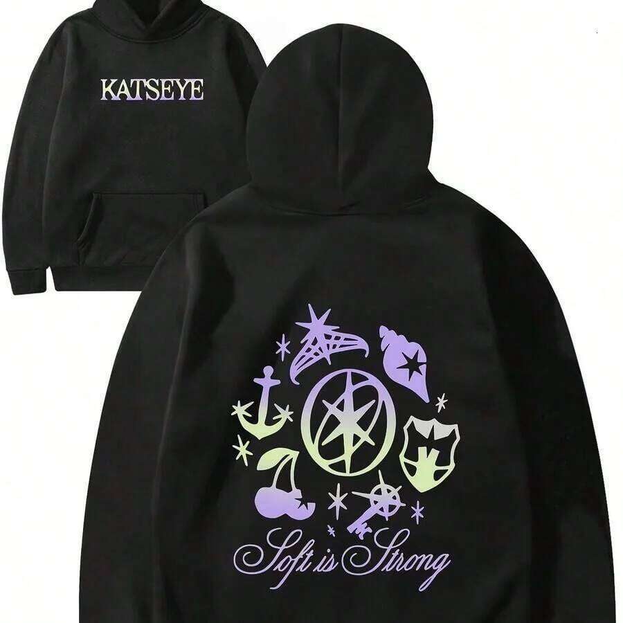 Katseye Pattern Printed Sweatshirts Man's Autumn Winter Fashionable High Quality Casual Sports Long Sleeve Loose Pullover Tops Z260314