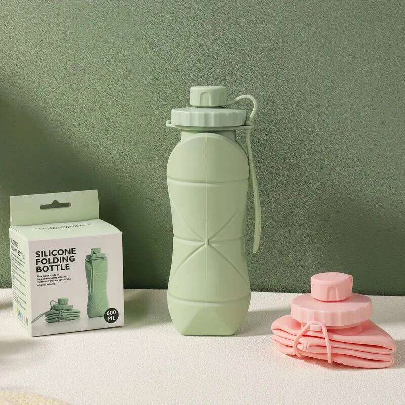 2026 Creative Silicone Folding Outdoor Portable and Scalable Sports Bottle Travel Water Handy Cup Z260314