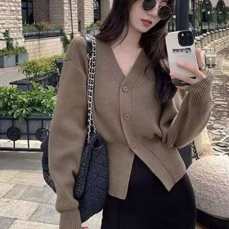 Long Sleeve Knitted Cardigans Shirt Women Sweater Coats Autumn Spring Fashion Female Casual Elastic Knit Cardigan Tops Knitwear Z260313