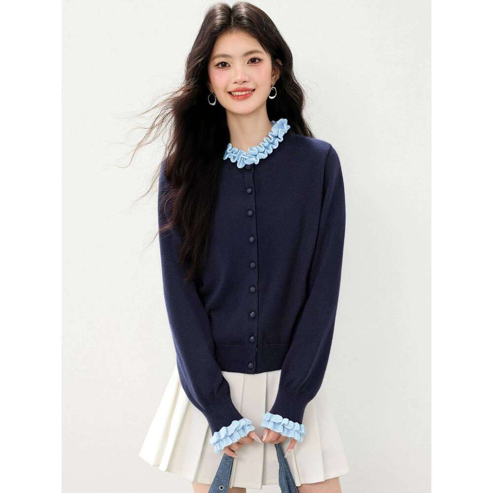 New Stylish Sweater Cardigan For Women In Autumn And Winter 2025 Paired With A Knitted Base Layer Z260314