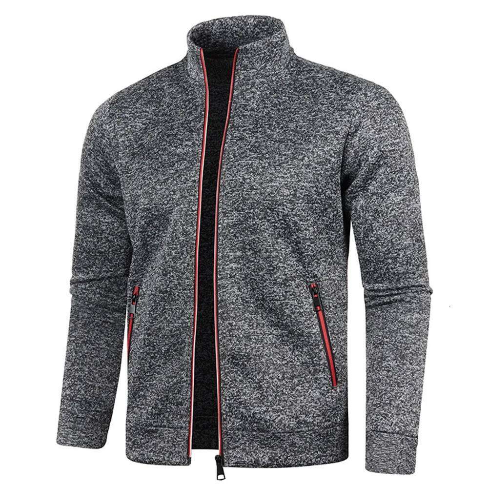 Men Zipper Jackets Standing Collar Sweatshirt Outdoor Streetwear Casual Coat Long Sleeve Coats Men's Clothing M-4XL 26Y0313